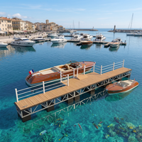 Plateforme flottante modulaire en composite imprimée UV pour yacht de luxe, utilisation moteur in-bord, loisirs, sport, accès bateau en bordure de mer