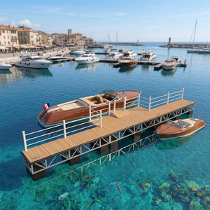 Modular UV Printed Composite Floating Dock Marine Platform Luxury <b>Yacht</b> Inboard Engine Use Leisure Sport Waterfront Boat Access - Product Image 3
