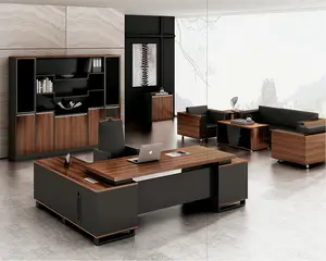 Vendas diretas do fabricante de luxo mesas administrativas mesas de madeira e mobiliário de escritório