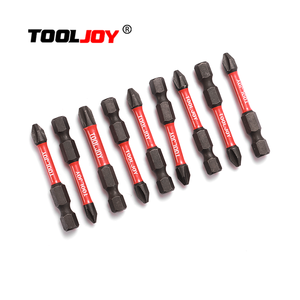 Juego de Puntas para Destornillador de Impacto TOOLJOY, Acero S2, PH2, Doble Cabeza, Magnéticas, con Zona de Torsión Roja, Vástago Hexagonal de 65 mm para Atornillador de Impacto - Product Image 1
