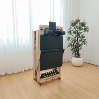 Machine de Pilates professionnelle pliable en bois de chêne – Durable, portable, réglable et écologique