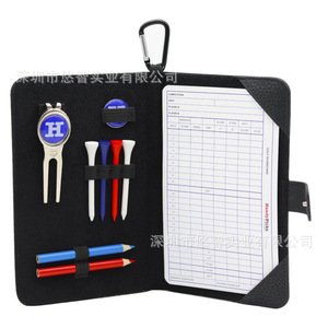 Cuaderno de Puntuación de Golf de Cuero, Estuche Multifuncional para Guardar Herramientas de Golf, Set de Accesorios de Golf - Product Image 1