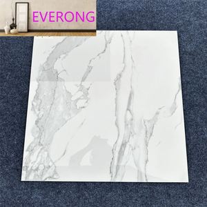 Carreaux de sol en grès céramique blanc Carrara 8 mm, 60x60 cm, design moderne, surface émaillée, haute qualité, pour supermarché - Product Image 1