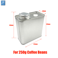 Boîte métallique à couvercle vissé, conteneur d'emballage en fer blanc pour poudre, boîtes à café en fer blanc avec valve hermétique, boîtes à café vides