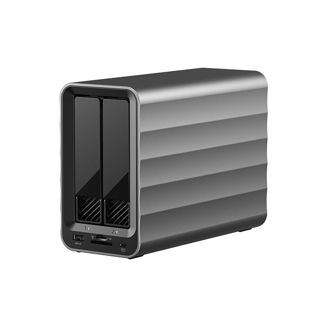 Wholesale Custom Dual-bay Disk Array Enclosure Supporting Four RAID Modes 10 Gbps Read/write Speeds Model X0245 12V 3A Power
