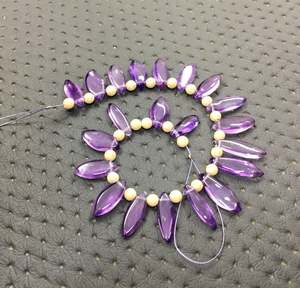 21 Pièces Top Qualité 1 Brin Février Pierre De Naissance Naturel Améthyste Lisse Marquise Forme Briolette Perles En Gros - Product Image 2