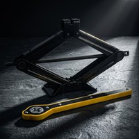 Cric à ciseaux 2T en métal pour SUV, kit de cric de voiture portable avec mécanisme intelligent à cliquet, robuste