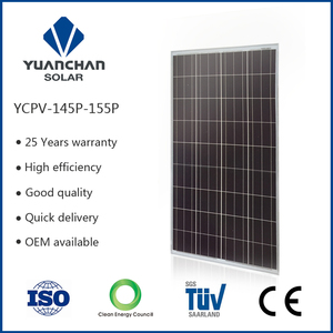 ราคาถูก คุณภาพดี แผงโซลาร์เซลล์โพลีคริสตัลไลน์ 150w ได้รับการรับรองมาตรฐาน ISO CE - Product Image 2