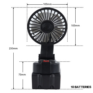 KTM Portable Electric Fan 7 9.9 In Battery Powered Rechargeable Outdoor Use - Product Image 2