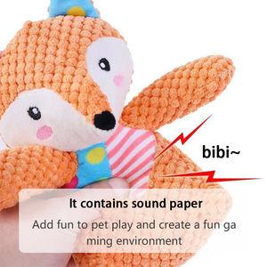 Giocattoli per Cani Resistenti ai Morsi, Peluche a Forma di Elefante e Volpe con Suono, Giocattoli Carini per Animali Domestici - Product Image 2