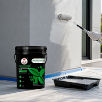 Pintura Acrílica Elástica para Paredes Interiores y Exteriores, Revestimiento en Rollo, Aplicación Simple con Brocha, Universal para Construcción