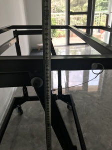 Chariot en contreplaqué avec structure en fer rigide, établi mobile pour outils et accessoires - Product Image 3