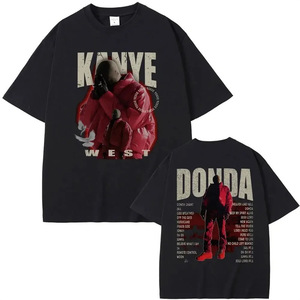 Camiseta Gráfica con Diseño del Álbum <span class=keywords><strong>Donda</strong></span> y Retrato de Kanye West para Hombre, 100% Algodón Peinado, Cuello Redondo, Manga Corta, para Fanáticos de la Música Hip Hop - Product Image 1