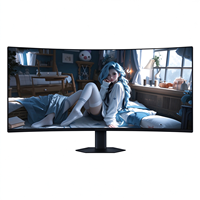 Monitor Komputer Baru 34 Inci 4K60Hz HDR VA Hitam Waktu Respons 5ms Dudukan Putar yang Dapat Disesuaikan Port DP/ Bisnis 21:9