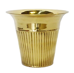 Fantaisie Laiton Brillant Polonais Mini Table Arrêt Moderne Fantaisie Décor À La Maison Fleur Vase Style Indien Classique Royal Luxures En Métal Vase - Product Image 3