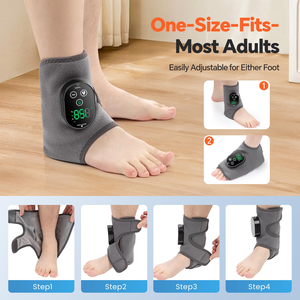 Cordless Electric Heated <b>Ankle</b> <b>Support</b> with Vibration Massage Belt Hot Compress <b>Ankle</b> Wrap Massager - Product Image 4