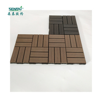 Baldosas WPC de 310*310*22 mm para Jardín Hágalo Usted Mismo de Fácil Instalación con Sistema de Clic Entrelazado, Loseta de Composite para Exterior de Madera y Plástico para Terrazas WT02SAC