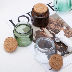 Portavelas de Vidrio Vacíos Estilo <span class=keywords><strong>Yankee</strong></span> de 100 ml y 200 ml con Tapa de Corcho, Precio Económico, Respetuosos con el Medio Ambiente - Product Image 3