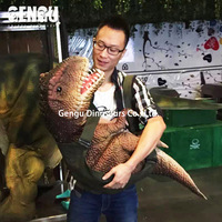 Okul anaokulu bakım havaalanı alışveriş merkezi kamu etkinlikleri için son derece gerçekçi bebek dinozor robotik kukla yapılan Metal