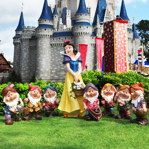 Ngoài trời sân phim hoạt hình tuyết trắng và bảy chú lùn bộ phận bán hàng điêu khắc mẫu giáo cộng đồng trang trí trang trí - Product Image 3