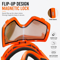 HUBO HB-30 PC Lunettes de ski polarisées photochromiques UV400 anti-buée magnétiques interchangeables pour snowboard et moto, personnalisables OEM