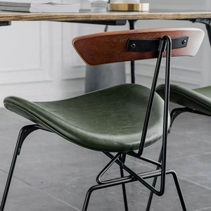 Silla de Bar de hormiga de diseñador nórdico, taburete ligero de arte del hierro creativo, estilo Industrial, respaldo de lujo Retro para el hogar, barra de forma curvada alta - Product Image 5