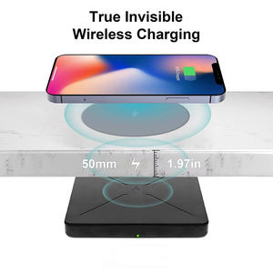 Chargeur sans fil à <span class=keywords><strong>induction</strong></span> automatique pour bureau, <span class=keywords><strong>charge</strong></span> rapide, 50 mm de distance, sous le bureau - Product Image 2