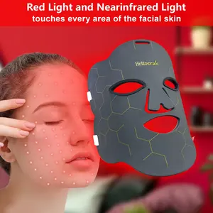 Красный свет для лица, светодиодная маска для лица с ближним инфракрасным светом, терапия 660 нм и 850 нм, для ухода за кожей лица, свет