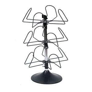 Hat Rack Spinner Black Powder Cated Countertop Baseball Cap Stand 3 Tier Hat Holder Rack