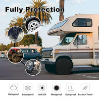Lot de 4 protections de roues robustes noires pour pneus de 29 à 31,75 pouces, universelles pour camions, SUV, remorques, camping-cars et VR