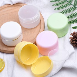 Tarro cosmético de plástico blanco vacío 50g PP cilindro tarros de crema contenedor de crema Facial recargable para champú loción embalaje - Product Image 5