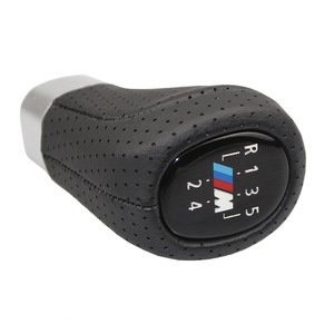 Pommeau de levier de vitesse en cuir noir pour Bmw, 5 vitesses, logo M, ergonomique pour transmission manuelle - Product Image 3