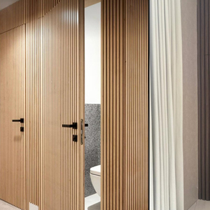 WPC economico livello di legno porta interna Frameless porta invisibile nascosta porta per il bagno - Product Image 2