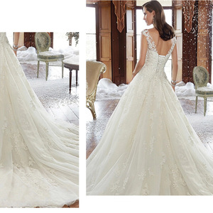 Wedding Dress Ball Gown Sweetheart Neckline Embroidered Lace Ivory White Natural Waist Vintage Style - Product Image 4