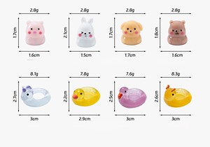 Venta al por mayor: Nuevo set de regalo de bolsas sorpresa <span class=keywords><strong>con</strong></span> animales de resina que brillan en la oscuridad, temática de vacaciones de verano, estilo Coastalcore, coleccionables creativos para <span class=keywords><strong>piscina</strong></span>. - Product Image 2