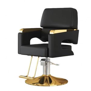 Silla de Barbero Moderna y Duradera de Acero Inoxidable con Asiento Ajustable para Salón y Spa de Luxmars - Product Image 3