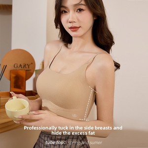 Top sin mangas para mujer, estilo chaleco, con copa sólida 3D, tirantes finos, sin costuras, invisible, con efecto push-up, base líquida 2025, cómodo y con realce - Product Image 4