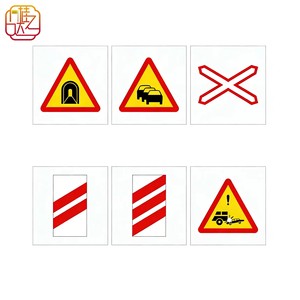 <span class=keywords><strong>Señales</strong></span> <span class=keywords><strong>de</strong></span> Seguridad Vial Reflectantes Estándar Internacionales, Paquete <span class=keywords><strong>de</strong></span> <span class=keywords><strong>Señales</strong></span> <span class=keywords><strong>de</strong></span> Advertencia para Túneles, Cruces <span class=keywords><strong>de</strong></span> Vía Férrea y Pendientes - Product Image 1