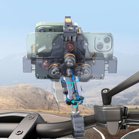 LanParte Lite Support de téléphone de moto à dégagement rapide, anti-vol, absorption des vibrations, support réglable à 360 degrés pour téléphone portable