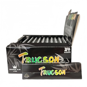TRUCSON White Rolling Papers <b>King</b> <b>Size</b> 32 <b>Sheets</b> With 32 Filter Tips Natural Plant Fiber Slow Burn 24booklets/box - Product Image 4