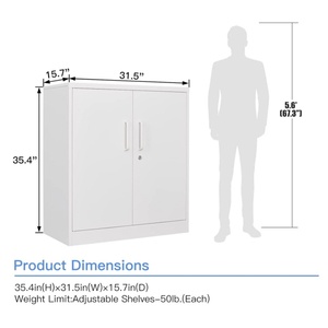 Classeur en acier avec serrure <span class=keywords><strong>Casier</strong></span> de classement en métal pour bureau à domicile salle de sport école pour cuisine et salon stockage - Product Image 3