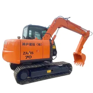 Good condition 7 ton e shanghai hitachi zx70 used engineering excavators Japan original hitachi zx70 used excavator for sale