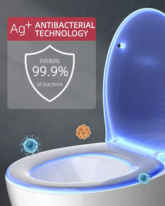 YYU Asiento de inodoro de forma universal <span class=keywords><strong>WC</strong></span> <span class=keywords><strong>Tapa</strong></span> de orinal Ranura de bisagra Color blanco PP o Duroplast Asiento de inodoro de cierre suave - Product Image 5