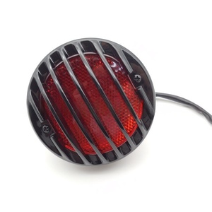 Accessoires pour motos, feu arrière LED rond pour moto, feu arrière LED rétro modifié, feu stop - Product Image 2