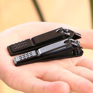 Stainless steel black nail clippers, household anti-splash nail clippers, manicure <b>tools</b>, large and <b>small</b> slanted nail clippers - Product Image 2