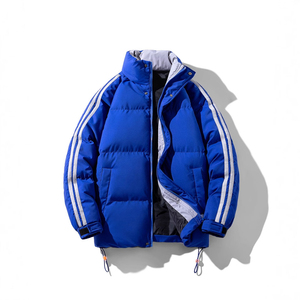 Adolescentes Slim Fit Heavyweight aislado bolsillo lateral con cremallera Color sólido Casual abrigo aislado clima frío juvenil chaqueta de invierno - Product Image 2