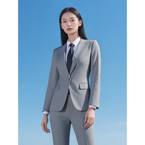 Women's Business Suit Set Full Sleeve Worsted Anti-Wrinkle Formal Wear For Office And Corporate Use - Product Image 4