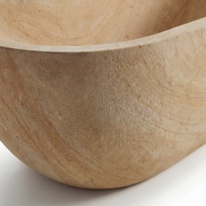 Bañeras Ovaladas Modernas de Lujo Hechas a Medida, Exclusivas de Madera Amarilla/Mármol Serpeggiante, Independientes para Baño, Hotel o Villa - Product Image 4