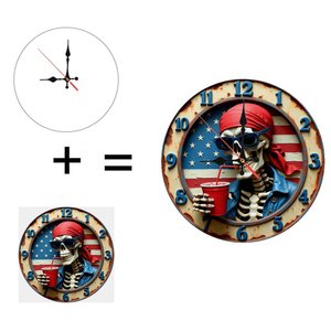 Round Wooden Wall <b>Clock</b> 25x25Cm Silent Non Ticking Home Bedroom Office Decor <b>Clock</b> - Product Image 6