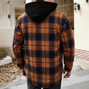 เสื้อแจ็กเก็ตผ้าฝ้ายแขนยาวลายสก๊อตสำหรับผู้ชายเสื้อแจ็กเก็ตแบบปรับแต่งได้สำหรับผู้ชาย - Product Image 2